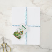 Dino Danke Geburtstagsgeschenk Tags Geschenkanhänger (Mit Garn)