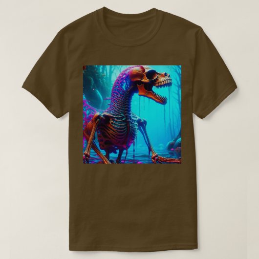 Dino Dawn Brushed Paleontological Awakenings TShir T-Shirt (Design vorne)