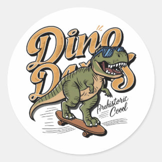 Dino Days Runder Aufkleber
