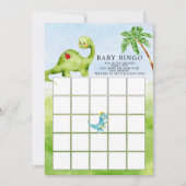 Dino Delight Baby Dusche Bingo Spiel Einladung (Vorderseite)