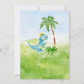 Dino Delight Baby Dusche Bingo Spiel Einladung (Rückseite)