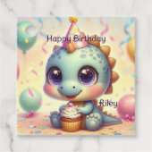 Dino Delight Favor Tags Geschenkanhänger (Vorderseite)