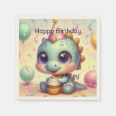 Dino Delight Paper Napkins Serviette (Vorderseite)