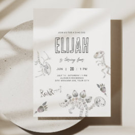 Dino Dig Birthday Einladung