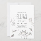 Dino Dig Birthday Einladung (Vorderseite)