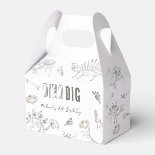 Dino Dig Birthday Geschenkschachtel (Vorderseite)