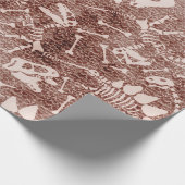 Dino Dig braun Geschenkpapier (Ecke)