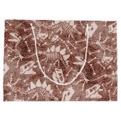 Dino Dig braun Große Geschenktüte (Rückseite)