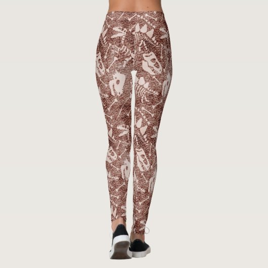 Dino Dig braun Leggings (Rückseite)