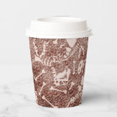 Dino Dig braun Pappbecher (Rückseite)