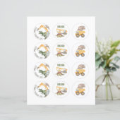 Dino-Dig Cupcake Topper Sheet (Stehend Vorderseite)
