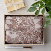 Dino Dig Dino Knochen braun Seidenpapier (Geschenk)