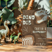 Dino Dig Dinosaur Grabungsfeier Geburtstagsparty Einladung