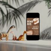 Dino Dig Dinosaur Grabungsfeier Geburtstagsparty Einladung