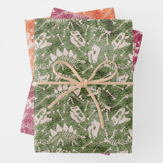 Dino Dig mehrfarbig Geschenkpapier Set (Beispiel)