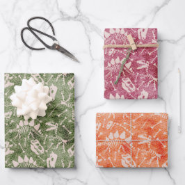 Dino Dig mehrfarbig Geschenkpapier Set