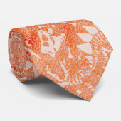 Dino Dig orange  Krawatte (Gerollt)