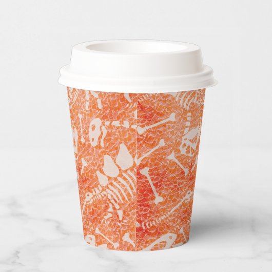 Dino Dig orange Paper Cups Pappbecher (Rechts)