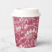 Dino Dig pink Pappbecher (Rückseite)
