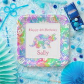 Dino Dig Regenbogen Pappteller (Party)