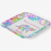 Dino Dig Regenbogen Pappteller (Gewinkelt)