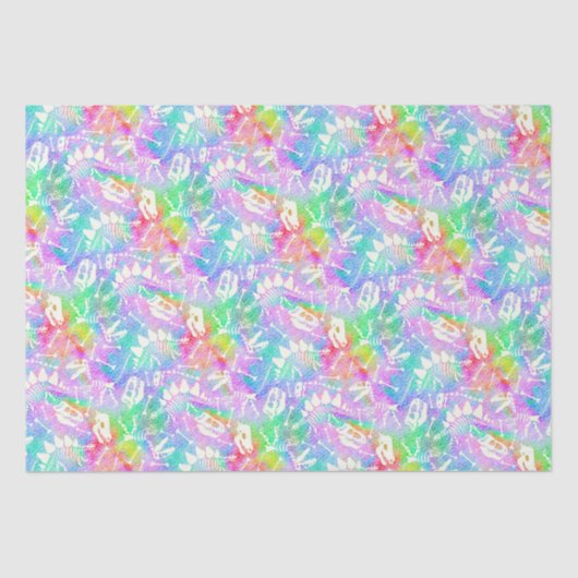 Dino Dig Regenbogen Seidenpapier (Vorderseite)