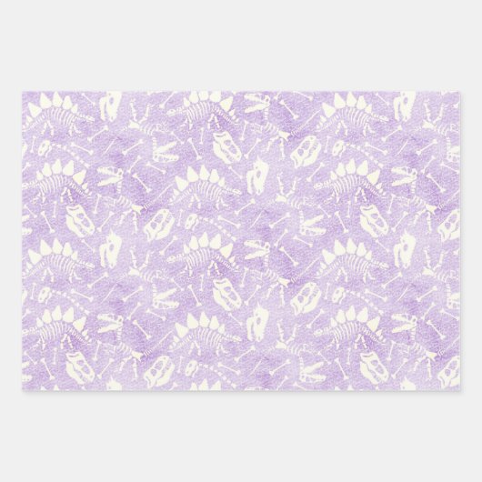 Dino Dig Regenbogenwrapping Paper Sheets Geschenkpapier Set (Vorderseite)