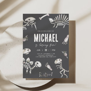 Dino Dig Thema Geburtstag Einladung