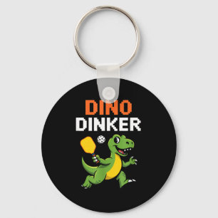 Dino Dinker Pickleball-Spaß für Spieler Schlüsselanhänger