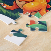 Dino Dinosaur Geburtstagsparty Einladung Puzzle (Seite)