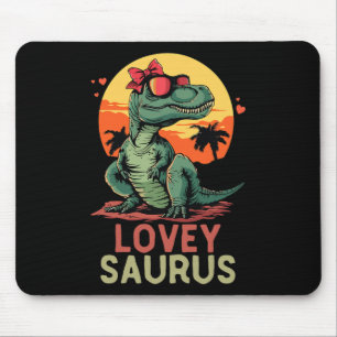 Dino Dinosaur Lovey-saurus T-rex Funny Trex Mousepad