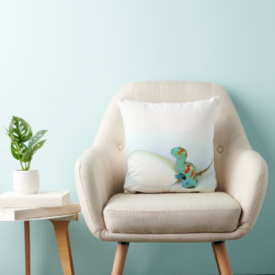 Dino-Dinosaurier, der ein Ei-Foto-Kissen-Kissen Kissen