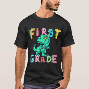 Dino Dinosaurier First GRADE Squad School Jungs T-Shirt