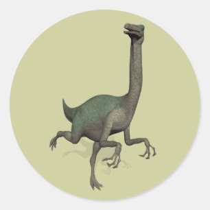 Dino Dinosaurier Gallimimus Runder Aufkleber