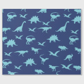 Dino Dinosaurier Geschenkpapier (Flach)