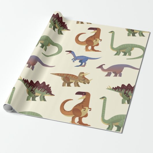 Dino Dinosaurier Geschenkpapier (Ungerollt)