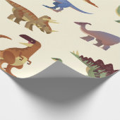 Dino Dinosaurier Geschenkpapier (Ecke)