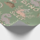 Dino-Dinosaurier in skandinavischem Stil Packpapie Geschenkpapier (Ecke)