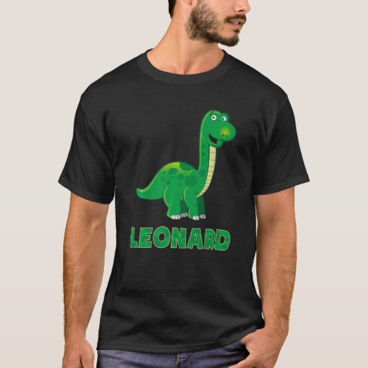 Dino dinosauriername Leonard T-Shirt (Vorderseite)