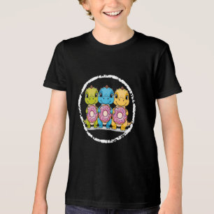 Dino Donut Trio - Niedlicher Dinosaurier T - Shirt