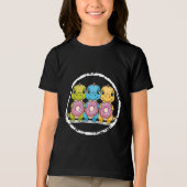 Dino Donut Trio - Niedlicher Dinosaurier T - Shirt (Vorderseite)