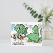 Dino Doodle Cartoon Postkarte (Stehend Vorderseite)