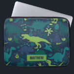 Dino Doodle Silhouetten Kinder Dinosaurier Laptopschutzhülle<br><div class="desc">Dino Doodle Silhouetten Kinder Dinosaurier Personalisiert Niedliches prähistorisches Muster.</div>