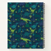 Dino Doodle Silhouetten Kinder Dinosaurier Notizblock (Rückseite)
