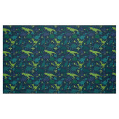 Dino Doodle Silhouetten Kinder Dinosaurier Stoff (Fat Quarter (45,7 x 55,9 cm))