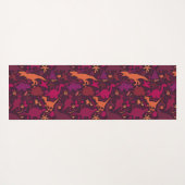 Dino Doodle Silhouetten Kinder Dinosaurier Yogamatte (Rückseite (Horizontal))