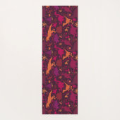 Dino Doodle Silhouetten Kinder Dinosaurier Yogamatte (Rückseite)