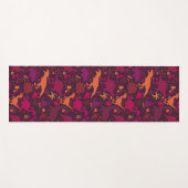 Dino Doodle Silhouetten Kinder Dinosaurier Yogamatte (Vorderseite (Horizontal))