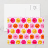 Dino Dots Postkarte (Vorne/Hinten)