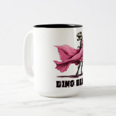 Dino Drag Dinosaur Zweifarbige Tasse (Vorderseite Links)